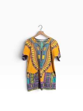 Dashiki Vibrant Colorful Traditional Afrocentric Shirt Festival Tribal Unisex